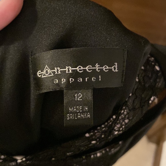 Black Dress With Lace Front - Picture 6 of 8